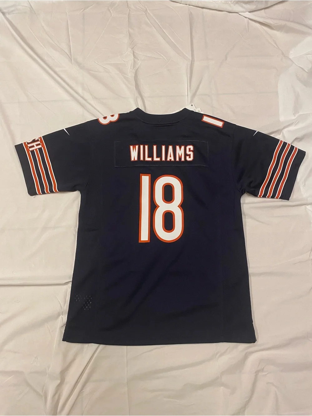 NFL Youth Navy Football Jersey with Orange and White #18